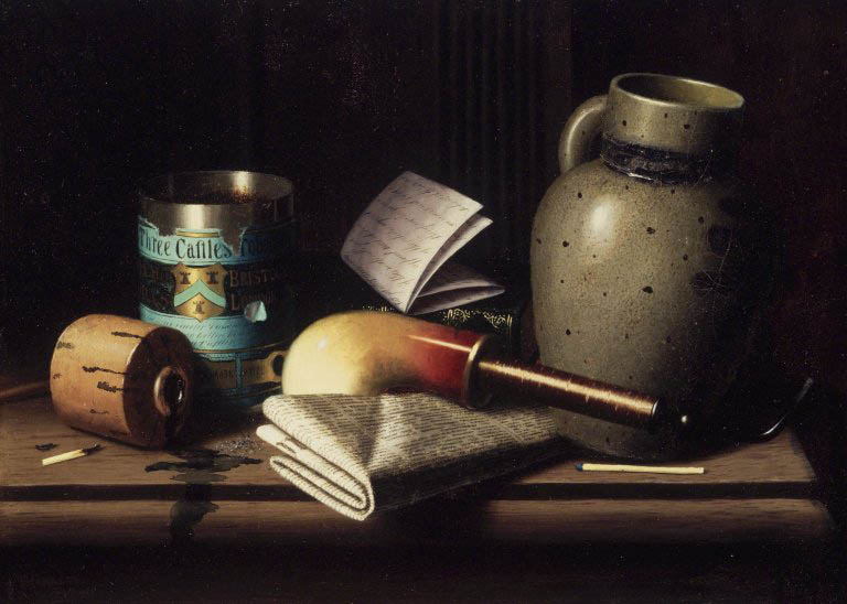 William Michael Harnett Still Life with Three Castles Tobacco